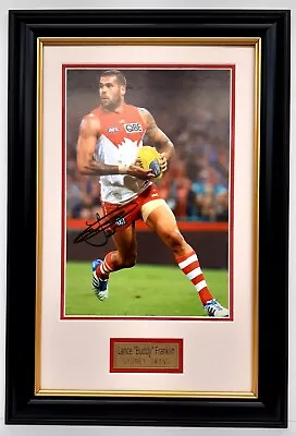 Lance Buddy Franklin Sydney Swans Action Photo Signed Framed AFL Memorabilia • $69.99