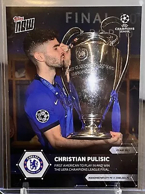 2020 Topps Now 85 Christian Pulisic Chelsea UEFA Champions League Final Trophy • $7.28