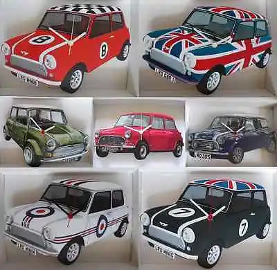 Classic Mini Car Wall Clock.new & Boxed.7 Designs To Choose From.made In Uk • £16.99