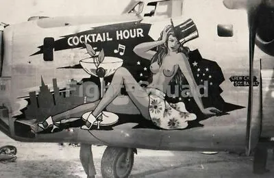 WW2 Picture Photo Pin Up NOSE ART Photo B-24 Bomber 43rd Bomb Grp 64th Sqdn 2119 • $4.95