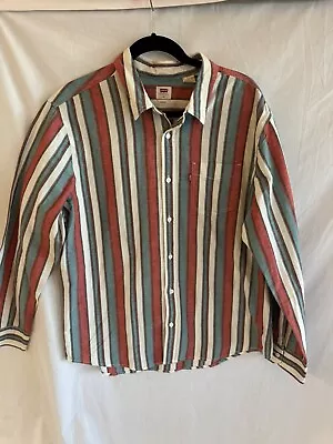 Vintage 80s Levi Colorful Western Shirt Men XL • $30