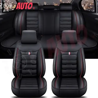 Leatherette Front Car Seat Covers Full Set Cushion Protector Universal 4 Season • $71.99