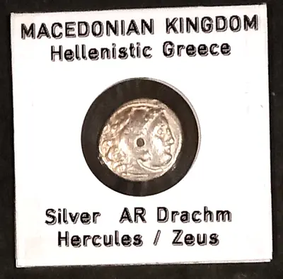 MACEDONIA Hellenistic GREECE AR Drachm  Hercules / Zeus Alexander III Macedonian • $112