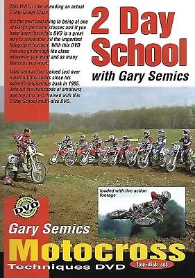 Gary Semics Motorcross - 2 Day School (DVD 2-Disc Set) • $19.95