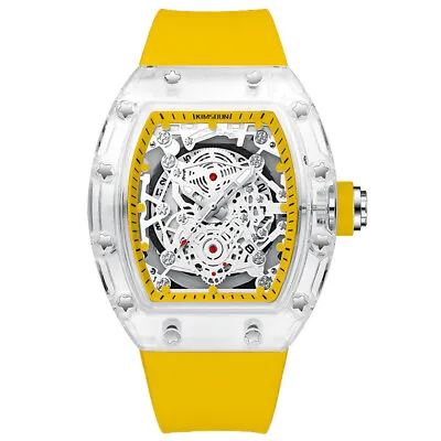 Transparent Barrel Shaped Hollow Automatic  Watch Men'S Watch Popular • $22.95