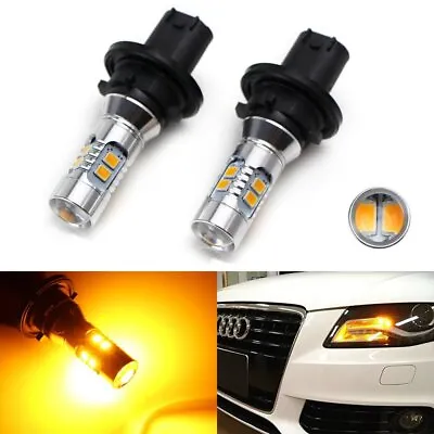 Amber Error Free PH24WY LED Bulbs For Audi Cadillac Etc Front Turn Signal Lights • $54.61