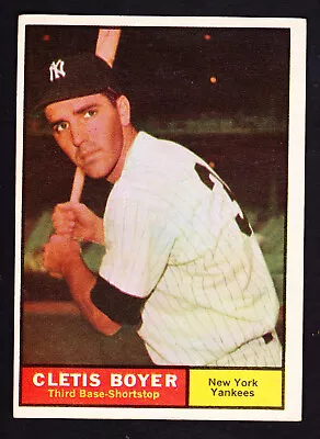 1961 Topps #19 Clete Boyer Yankees • $8