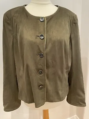 £40 • Buy Caroline Charles Green Velvet Jacket Size 16. Used In Good Condition