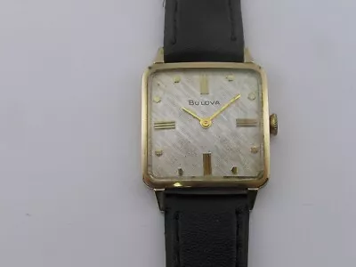 Vintage Bulova Watch Fancy Dial 1965 Gold Color 17j Cal 7BPP • $60