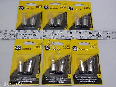 $19.90 • Buy (12) New GE 1003 Miniature Lamp Bulb 12w Single Contact 12 Volt B6 12v 