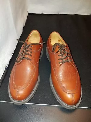 Vtg/lnwo Us8.5d/ Florsheim Comfort Tech Saddle Tan Lea Laced Dressy Oxford Shoes • $41.99