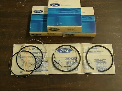 NOS OEM Ford 1954 1964 Piston Rings Fairlane Galaxie Truck 1955 1956 1957 1958 • $187.31