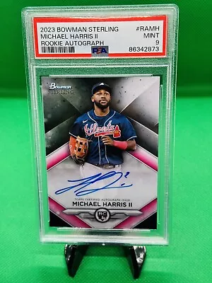 2023 Bowman Sterling Michael Harris II PSA 9 RC Autograph RA-MH Braves • $124.99