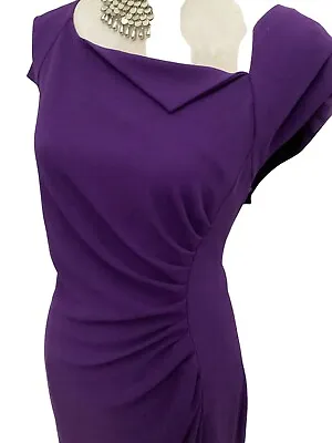 £59 • Buy LK Bennett Size 18 Purple Ruched Davina Worn By Kate Middleton Pristine