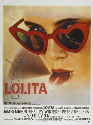 Lolita (1962) James Mason Stanley Kubrick Movie Poster Reprint  18x12 In #2 • $7.99