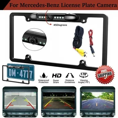 For Mercedes-Benz Car US License Plate Frame Camera Rear View Backup Waterproof • $25.99