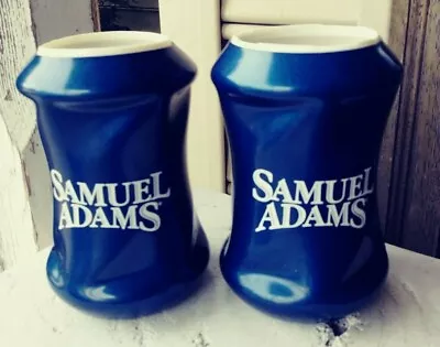 Set Of 2 Vintage Samuel Adams Bottle Can Koozie Vinyl Gripper Holder Metallic • $12.99