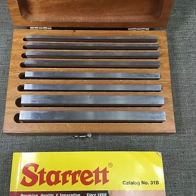 Starrett No. 384 Series 6  Steel Parallel Set In Fitted Wood Box Made In U.S.A. • $249