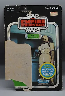 1981 Kenner STAR WARS Empire Strikes Back BOSSK Cardback ESB 45A Backing Card !! • $12