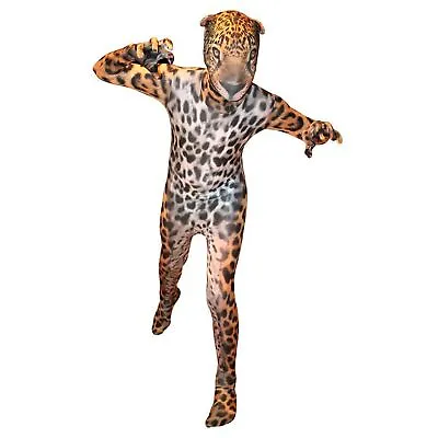 Kids Jaguar Morphsuit Boys Girls Big Cat Animal Suit Halloween Costume • $39.95