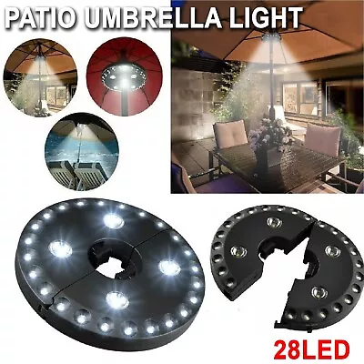 28 LED Patio Umbrella Light Outdoor Garden Lights Camping Hiking Hanging Light • $17.99