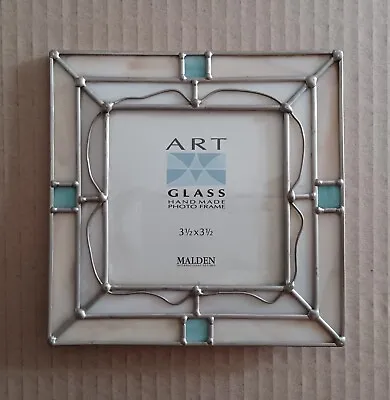 Malden Stained Glass Hand Made Picture Frame 3 1/2  X 3 1/2  • $49.99