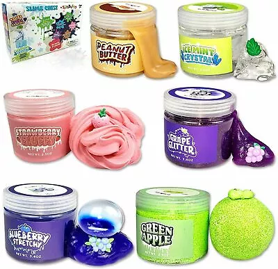 $72.92 • Buy Slime Kit For Girls Boys 6 Different Scented & Premade Slimes In 28 Oz Kids Gift