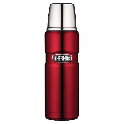  THERMOS Stainless King 16oz 470ml Vacuum Insulated Beverage Bottle Flask Red! • $32.95