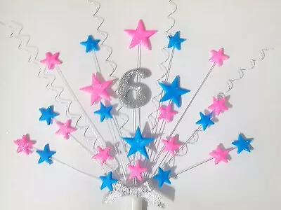 Age Star Twirl Wire Birthday Cake Topper Personalised Age Colour Handcrafted  • £9.99