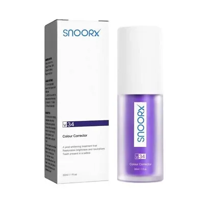 SNOORX V34 Colour Corrector Teeth Whitening Toothpaste - Purple • £5.15