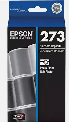 Epson 273 Photo Black Printer Ink Cartridge T273120 New EXP 4/2024 • $7.79