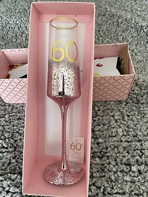 £7 • Buy 60th Birthday Champagne Flute Glass