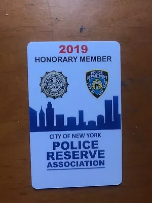 Police Reserve  Association 2019 NYPD PBA Card~Unsigned • $12.88