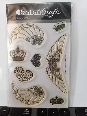 NEW Clear Acrylic Stamps - Kanban Crafts - ‘Insignia’ Steampunk Style • £3.50