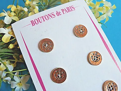 30 / Splendid Plate 6 Buttons Anchor Of Navy Golden Buttons Of Paris Ép. Vintage • £4.32