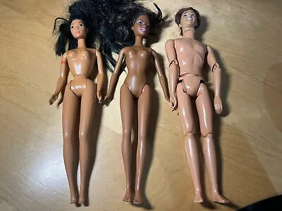 3 X Mattel Dolls - Spares Repair - Barbie Pocahontas Ken Cindy Sindy • $16.15