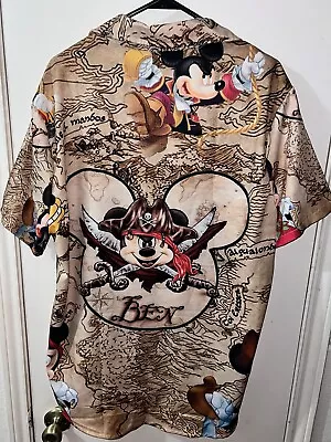 Mickey Mouse Button Up Pirate Shirt -  BEN  • $20