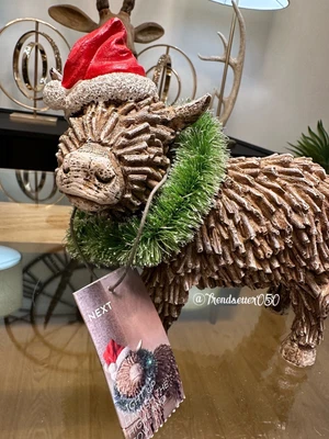 £20.49 • Buy Next Natural Light-Up Hamish The Highland Cow Sculpture Animal Ornament Home Dec