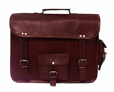 Men Stylish Handmade Genuine Leather Briefcase Messenger Shoulder Bag • $41.75