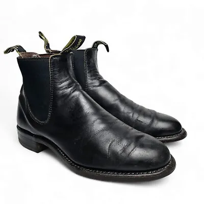 RM Williams Boots Men’s Black Size 9 G US10 Regular Fit Craftsmen Leather RMW • $199.95