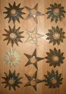 Lot Of 12 Antique Vintage Heavy Tin Xmas Light Reflectors • $61.99