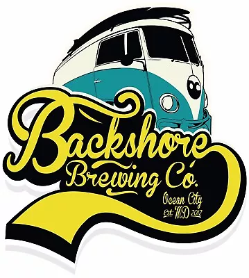 $5 • Buy Backshore Brewing Company Sticker Decal Craft Beer Brewery Ocean City MD VW Bus