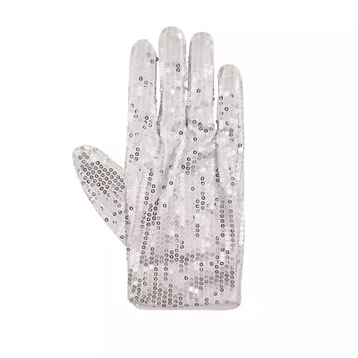 Michael Jackson MJ 80s 90s Popstar Silver Sequin Single Glove • £4.99