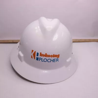 MSA Full-Brim Hard Hat Polyethylene Shell White Promotionally Branded • $8.68