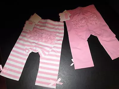 Mud Pie Light Pink Playground Shorties Solid And Striped 2T/3T Set Of 2 NWT • $15.95