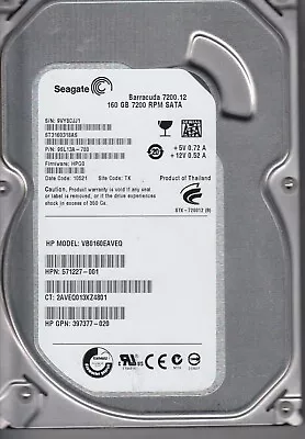 160GB Seagate Barracuda ST3160318AS 3.5  SATA Hard Drive HDD - 9SL13A-780 • £8.99