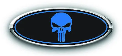 Ford F150 2000-2003 Overlay Emblem Decal Punisher Black/Blue GRILLE/REAR • $22.99