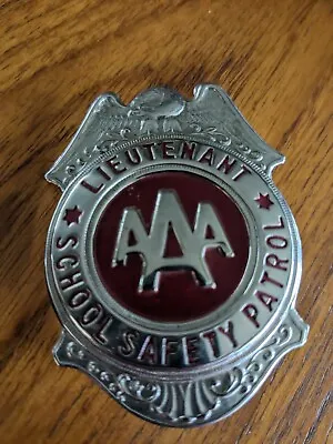 Vintage Lieutenant AAA Safety Patrol Badge • $35