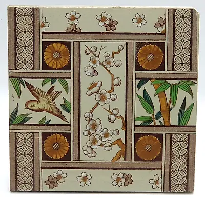 Fireplace Tile Aesthetic Design By Greatbatch Made By T. G. & F. Booth C1885 AE1 • $80.88