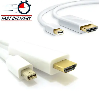 Mini DP Display Port To HDMI Male Thunder Bolt Cable Adapter For MacBook Air Pro • £3.89